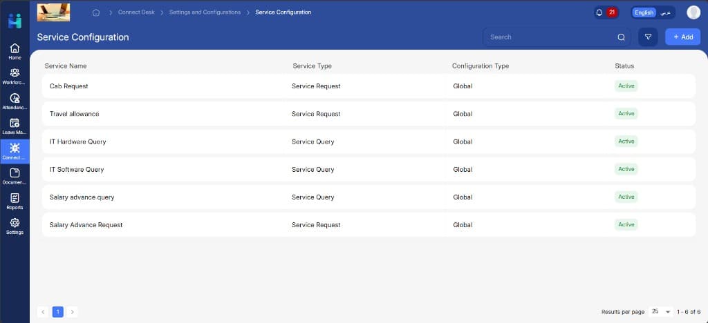 Connect Desk — Main Dashboard