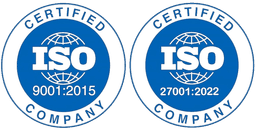 ISO 9001:2015 and ISO 27001 Certified